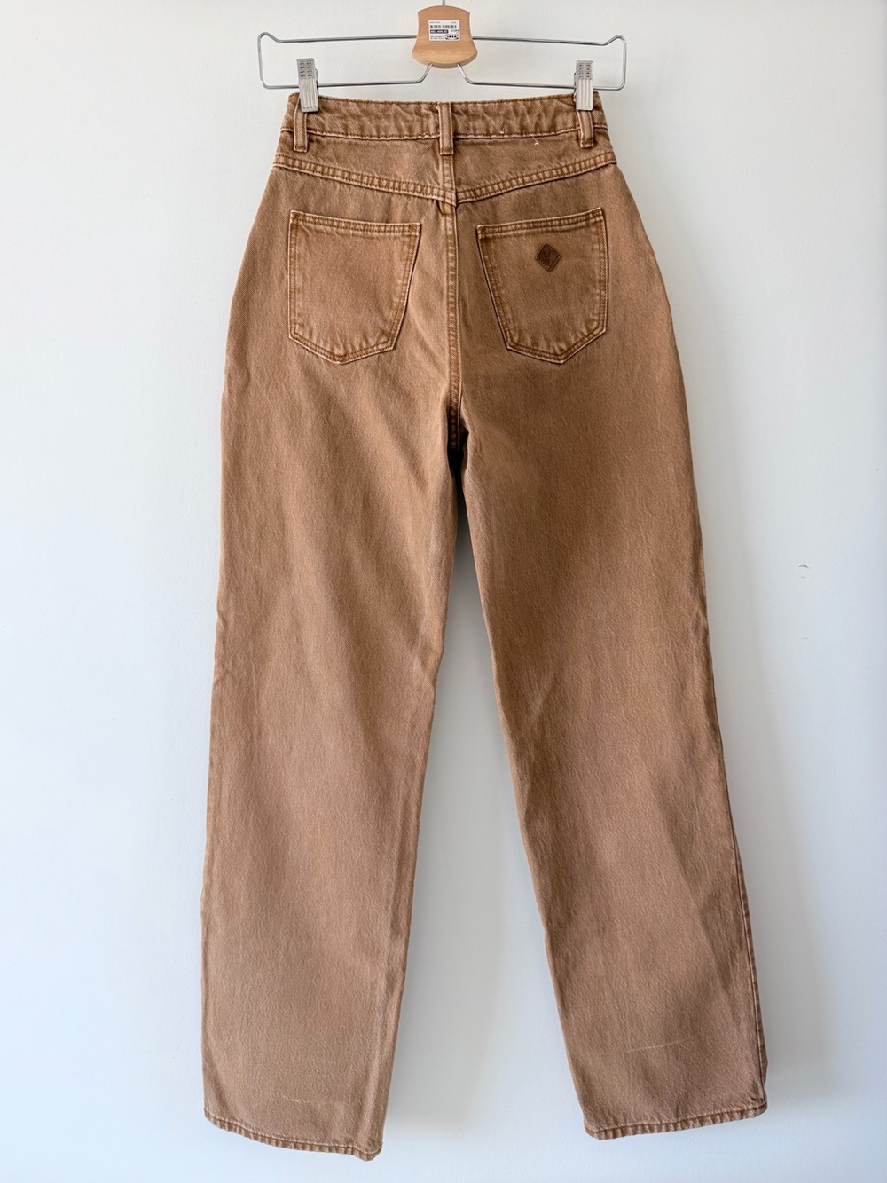 ABRAND A Carrie Camel Brown Wide Leg Jeans High Rise Cotton Denim US 24 Y2K - Picture 8 of 16